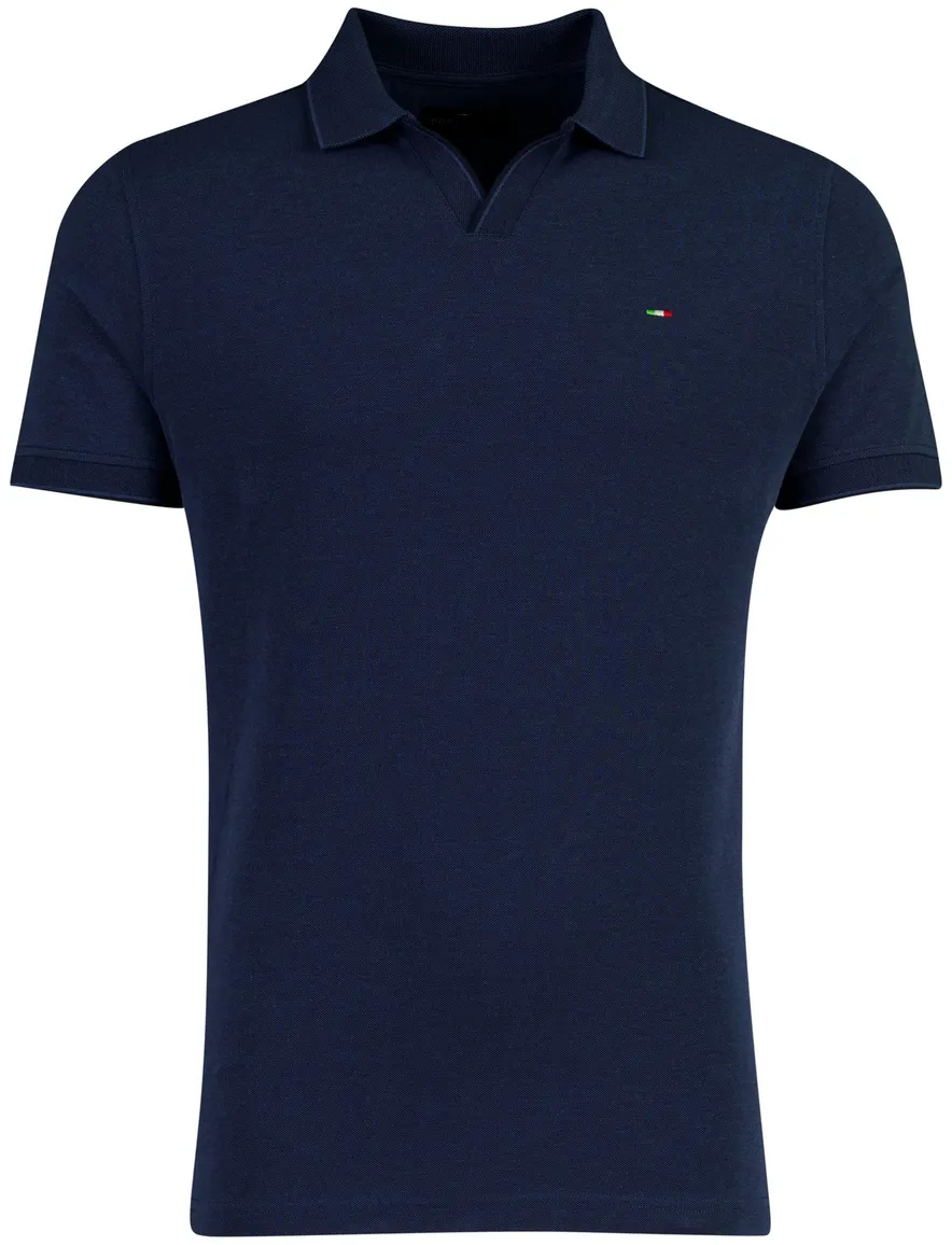 Portofino v-hals polo donkerblauw