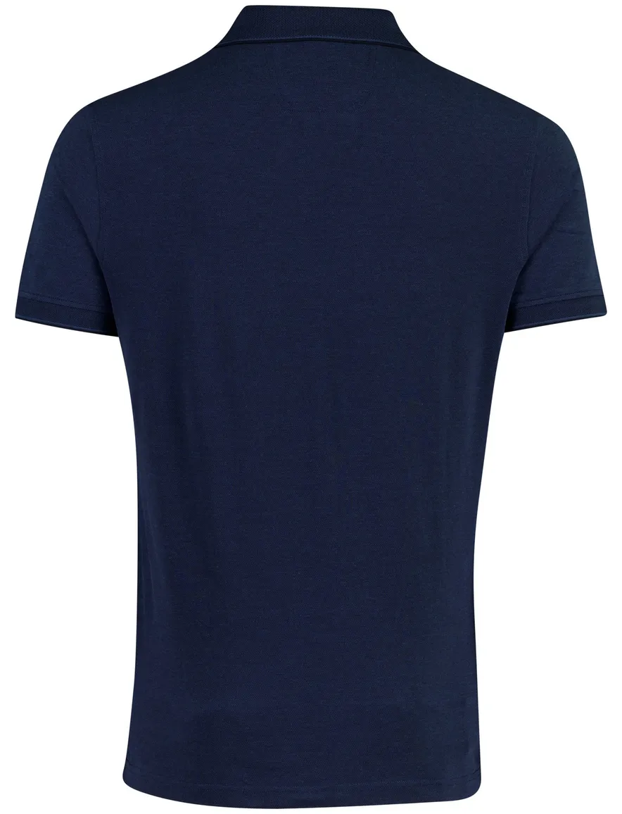 Portofino v-hals polo donkerblauw normale fit