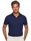 V-hals poloshirt Portofino donkerblauw pique