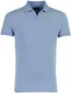 Poloshirt v-hals Portofino pique lichtblauw korte mouw