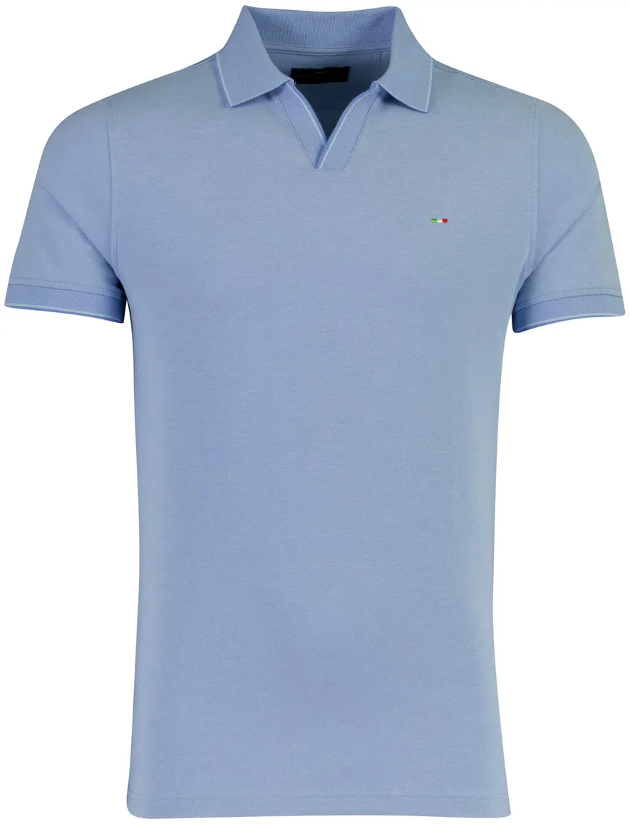 Portofino v-hals polo lichtblauw