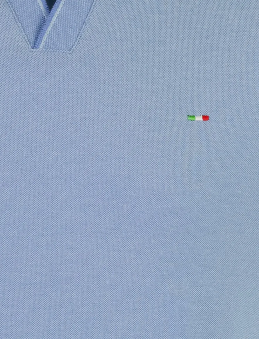 Portofino v-hals polo lichtblauw