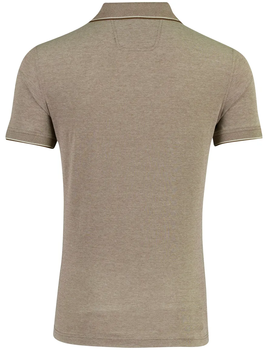 Portofino v-hals polo bruin