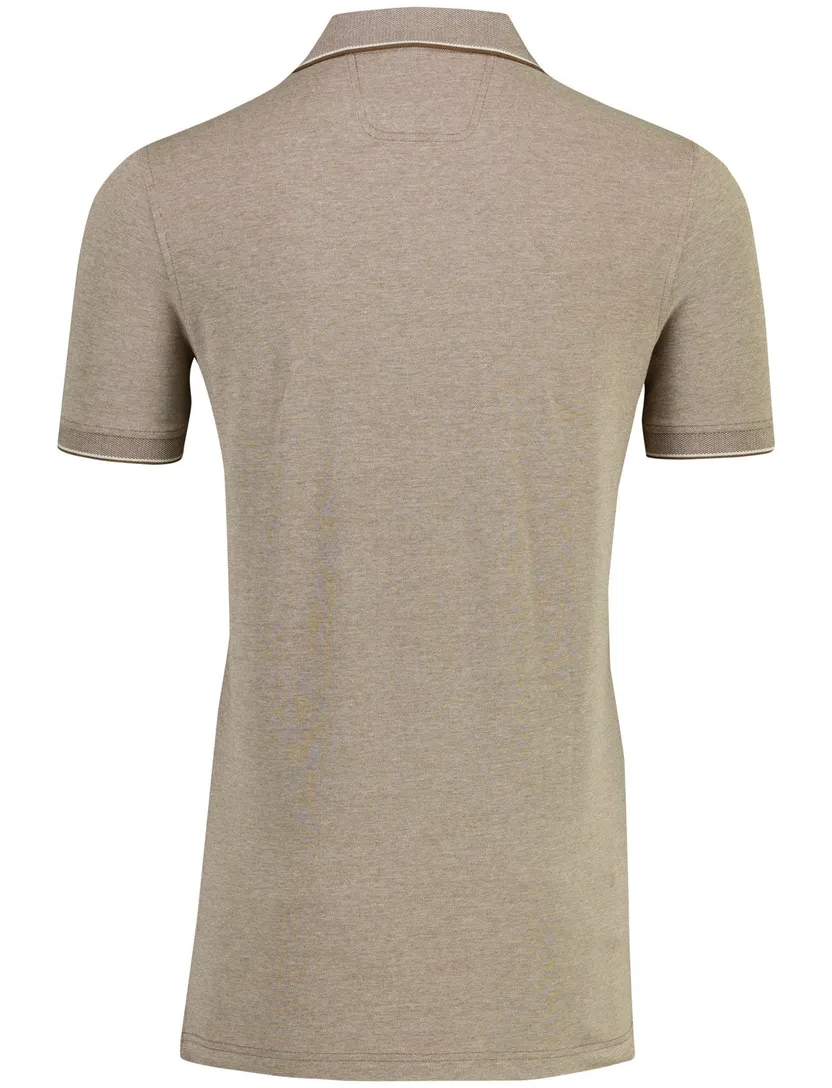 Polo Portofino bruin normale fit v-hals extra lang