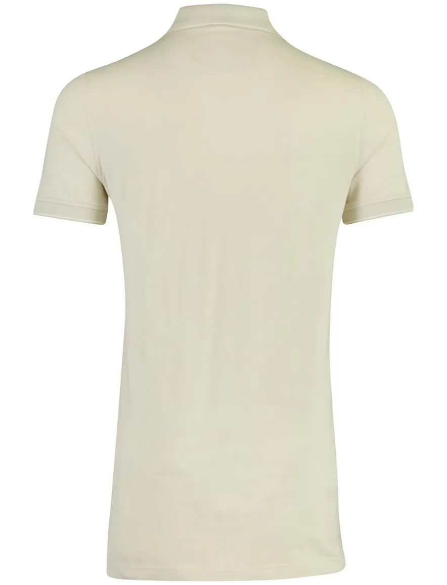 Portofino v-hals polo extra lang ecru