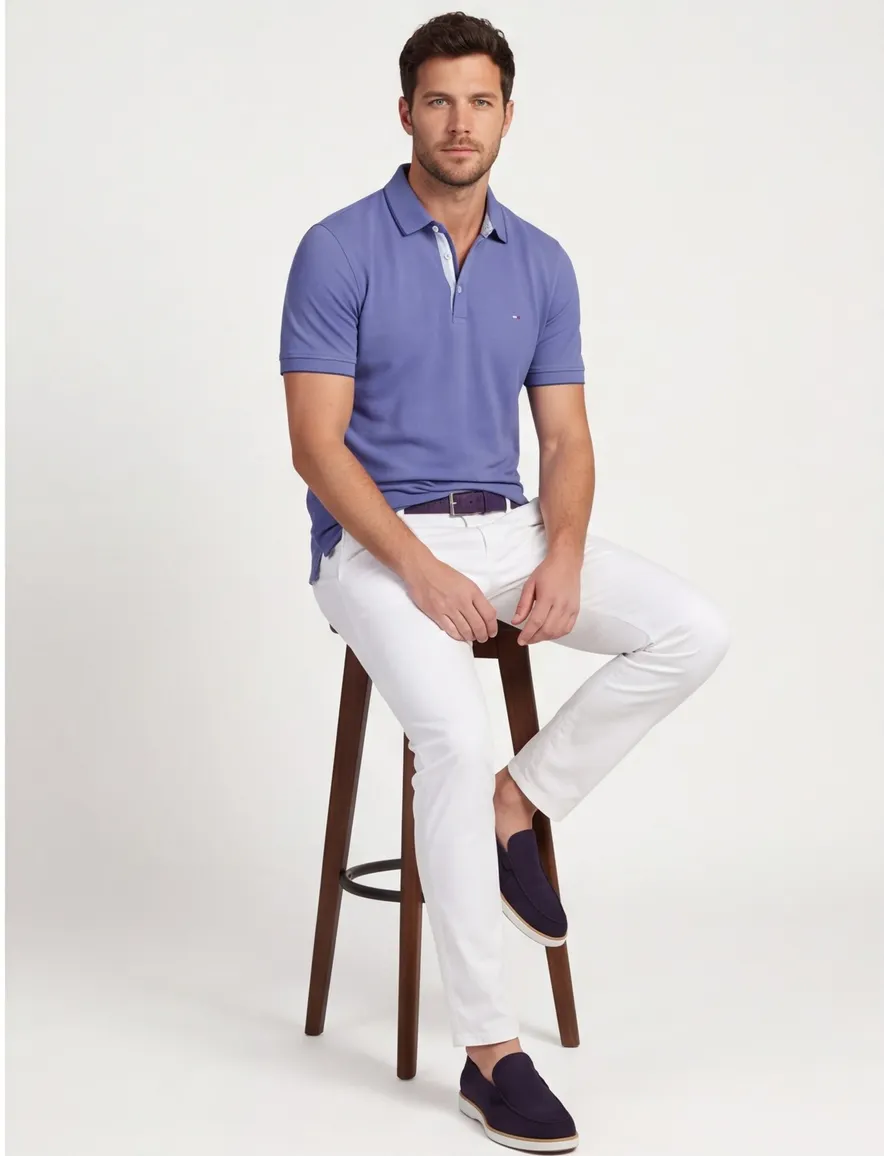 Portofino poloshirt blauw