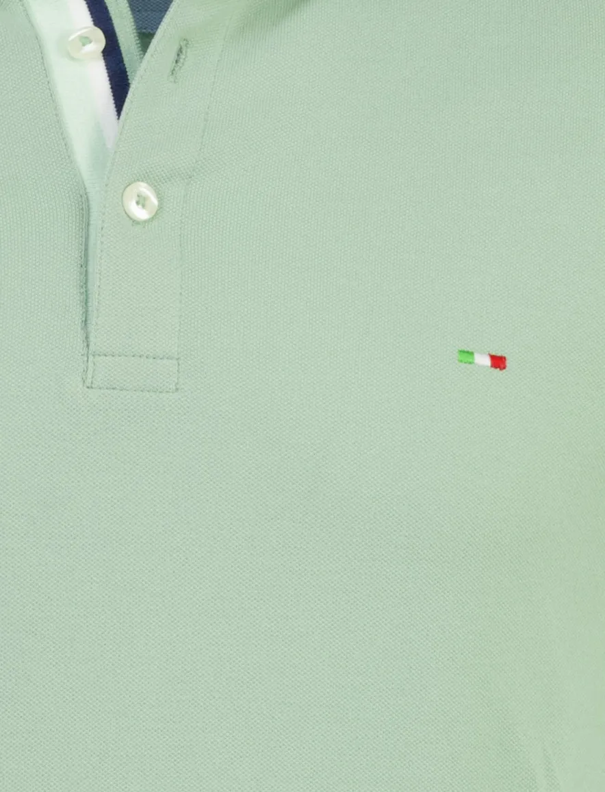 Portofino poloshirt groen 3 knoops normale fit