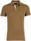 Portofino polo bruin 3 knoopjes korte mouw
