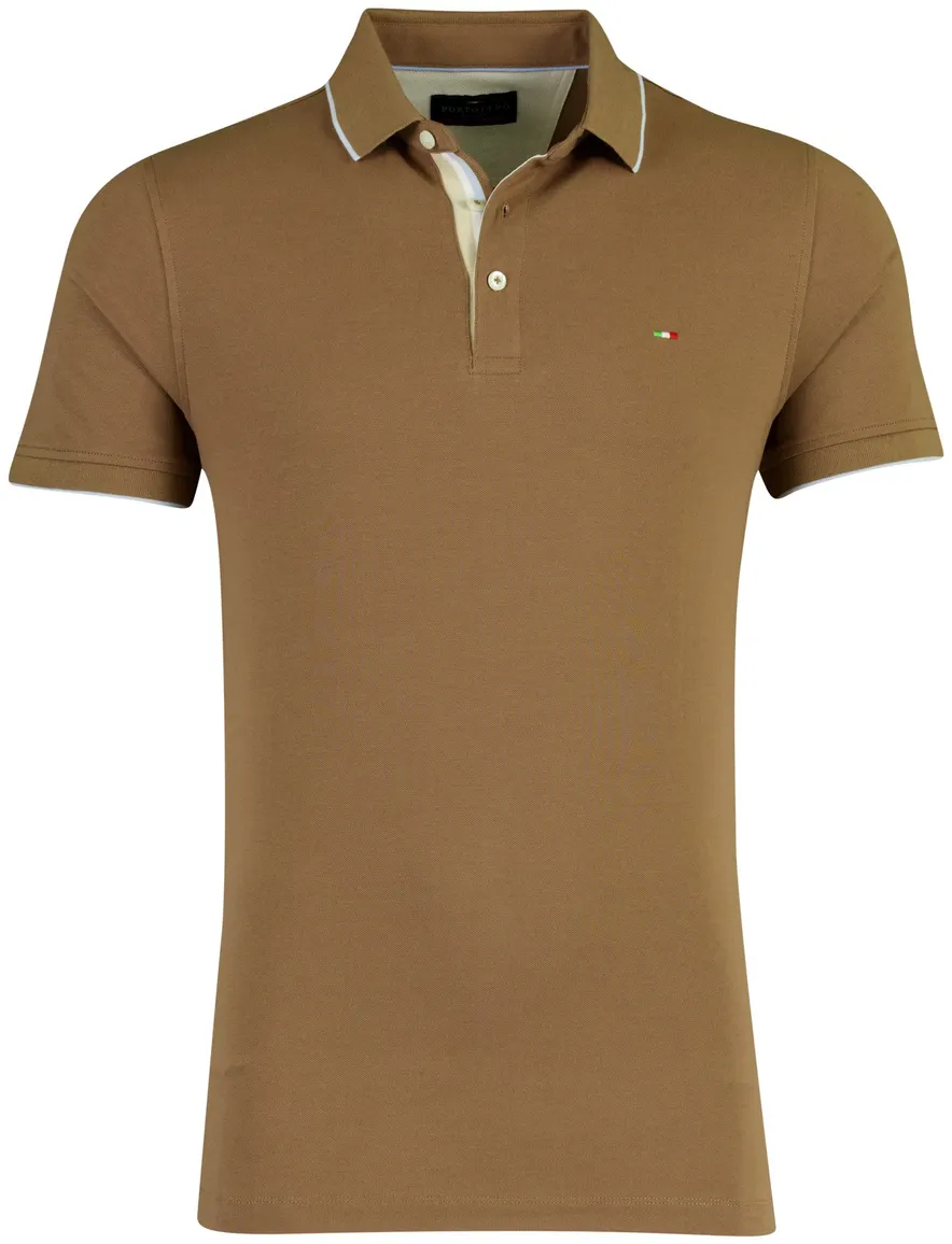 Portofino polo bruin