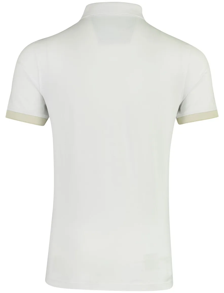 Pique poloshirt korte mouw wit korte mouw Portofino