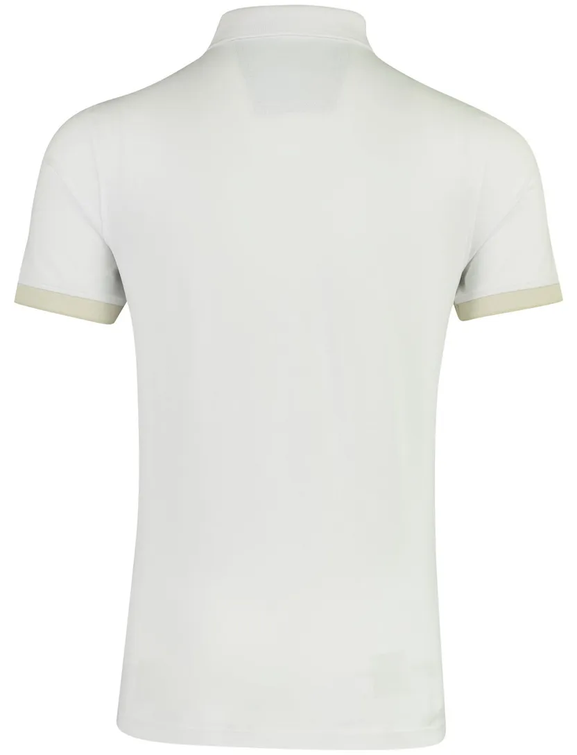 Poloshirt Portofino wit 3-knoops normale fit