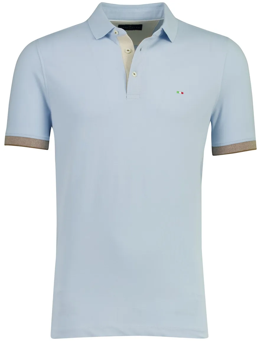Portofino poloshirt lichtblauw pique