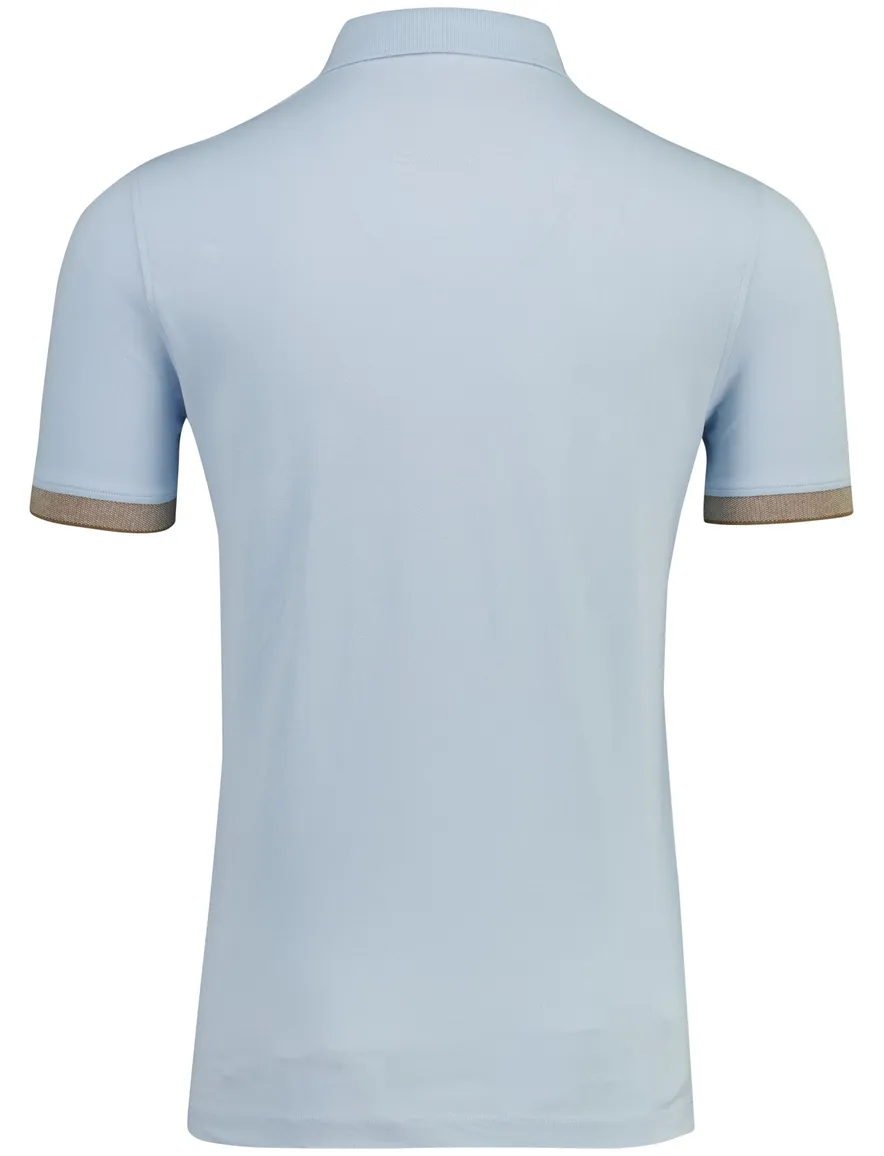 Lichtblauwe poloshirt Portofino 3 knoops