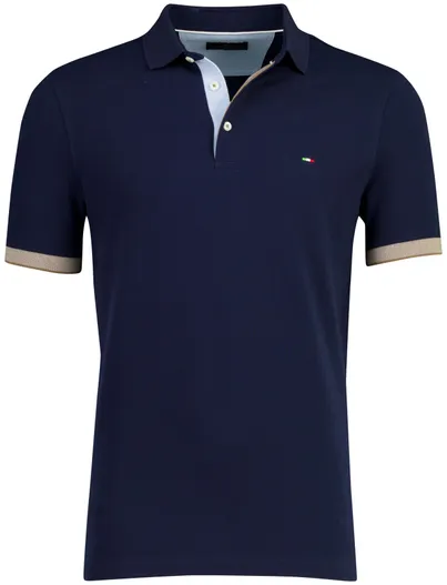 Portofino Donkerblauwe polo Portofino normale fit