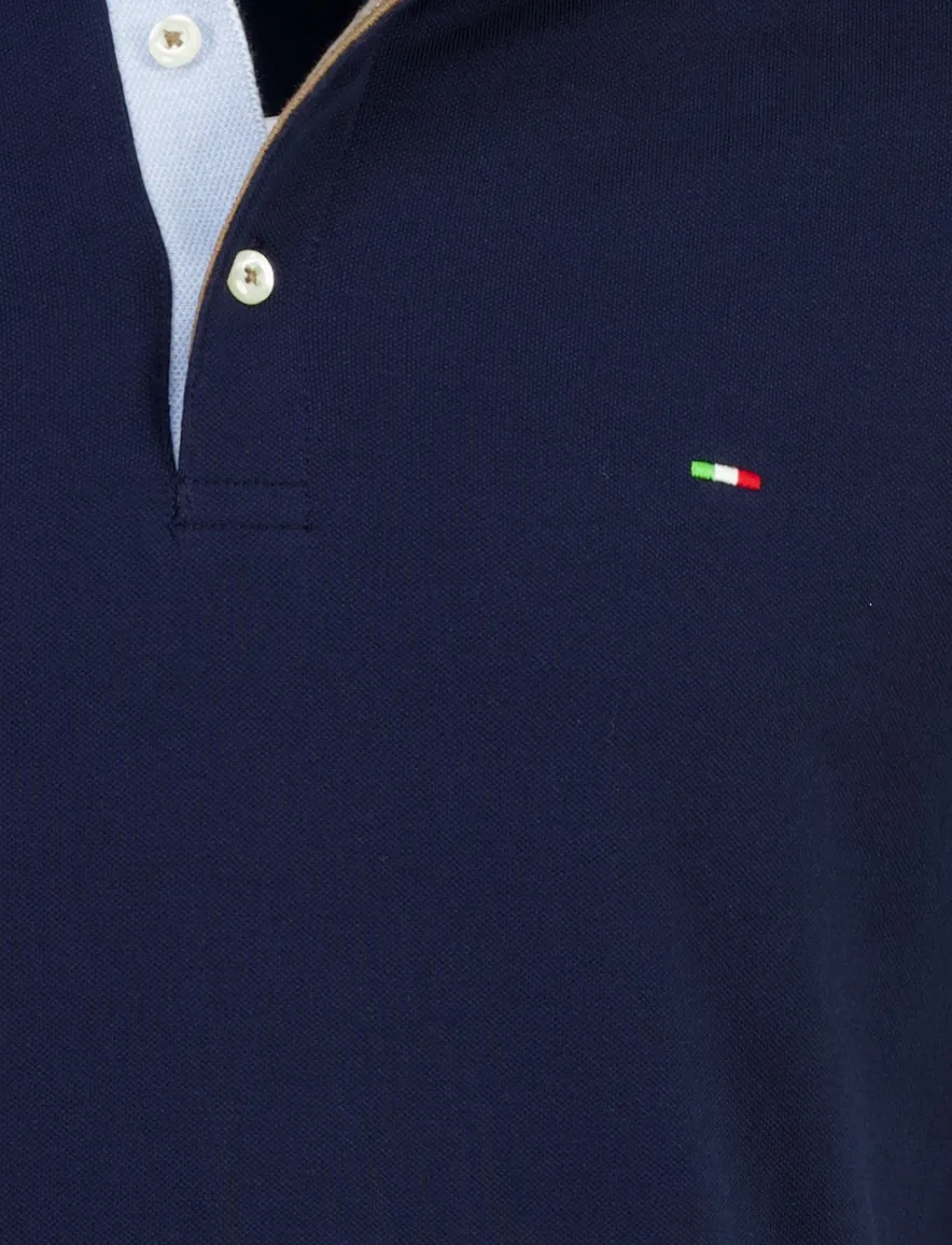 Portofino polo donkerblauw 3 knoops