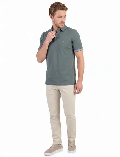 Portofino Donkergroene poloshirt Portofino 3 knoops