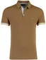 Portofino bruin poloshirt 3 knoopjes korte mouw