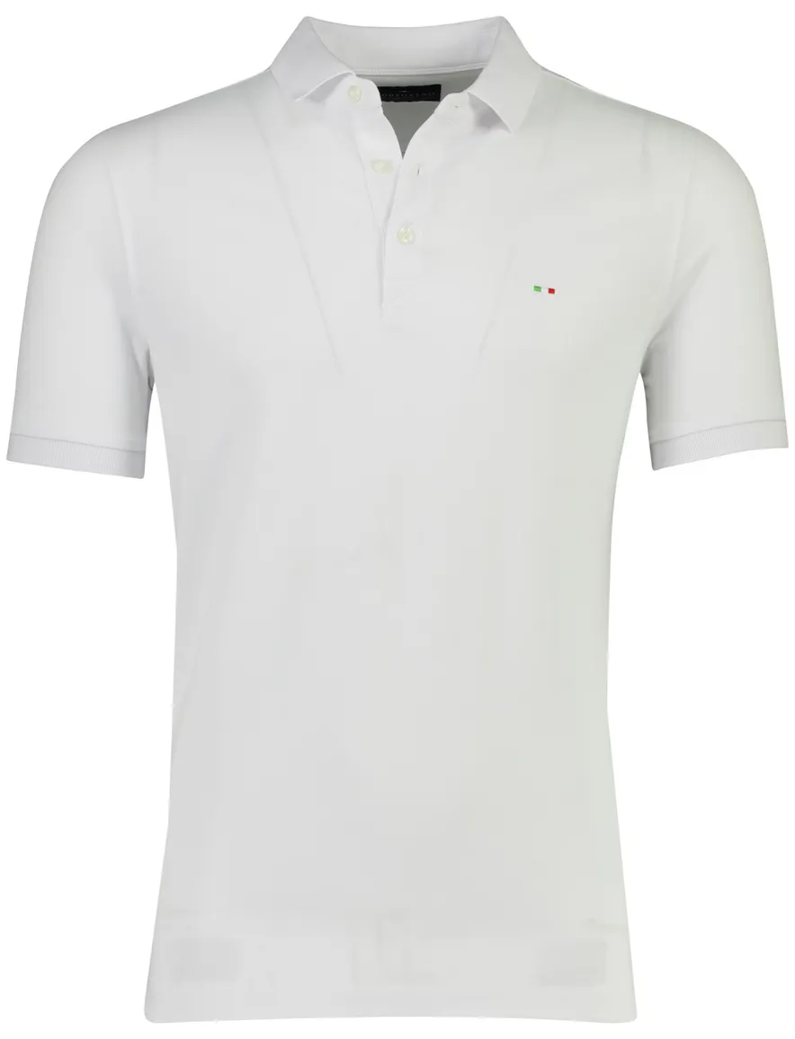 Witte poloshirt Portofino 3 knoops