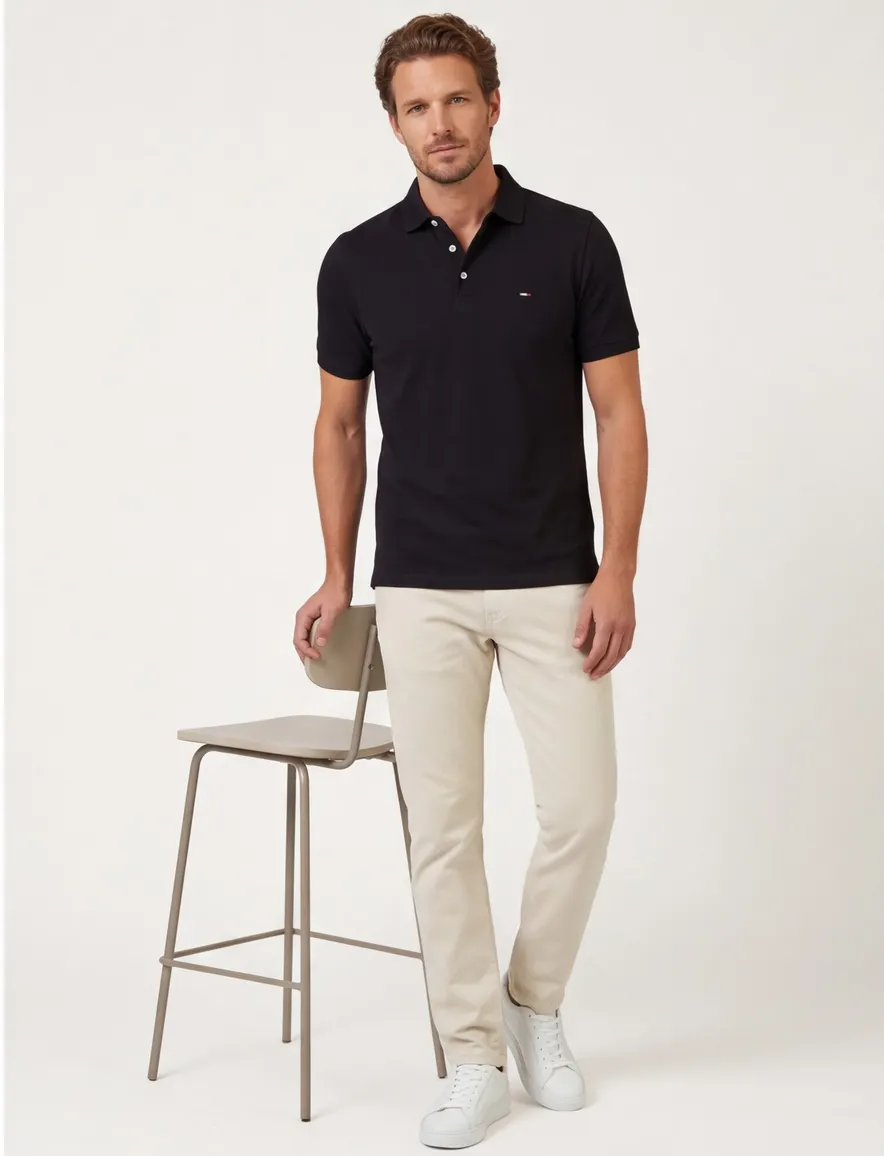 Portofino poloshirt zwart