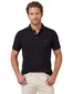 Zwarte poloshirt Portofino 3 knoopjes