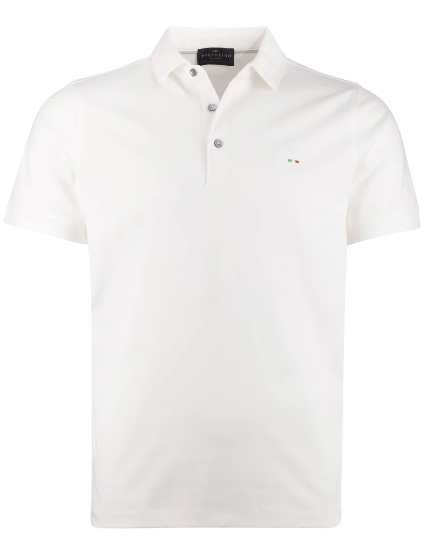 Poloshirt Portofino wit extra lang