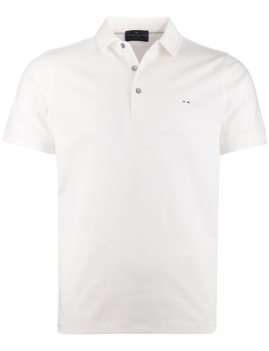 Portofino polo wit extra lange fit