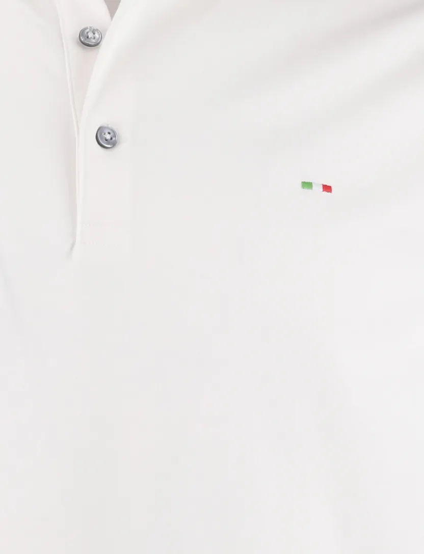 Poloshirt Portofino wit extra lang