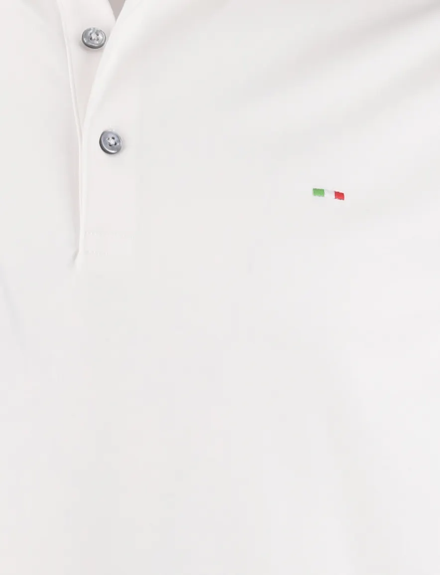 Portofino polo wit extra lange fit