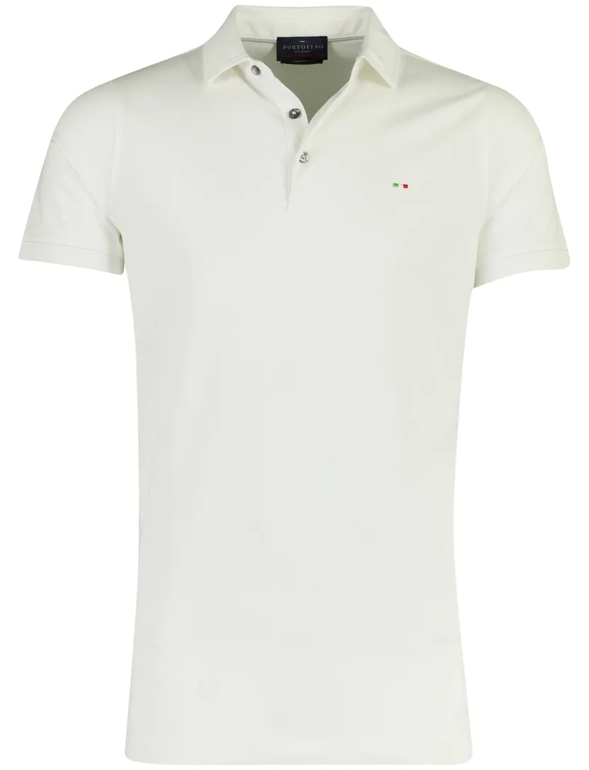 Wit poloshirt Portofino wijde fit
