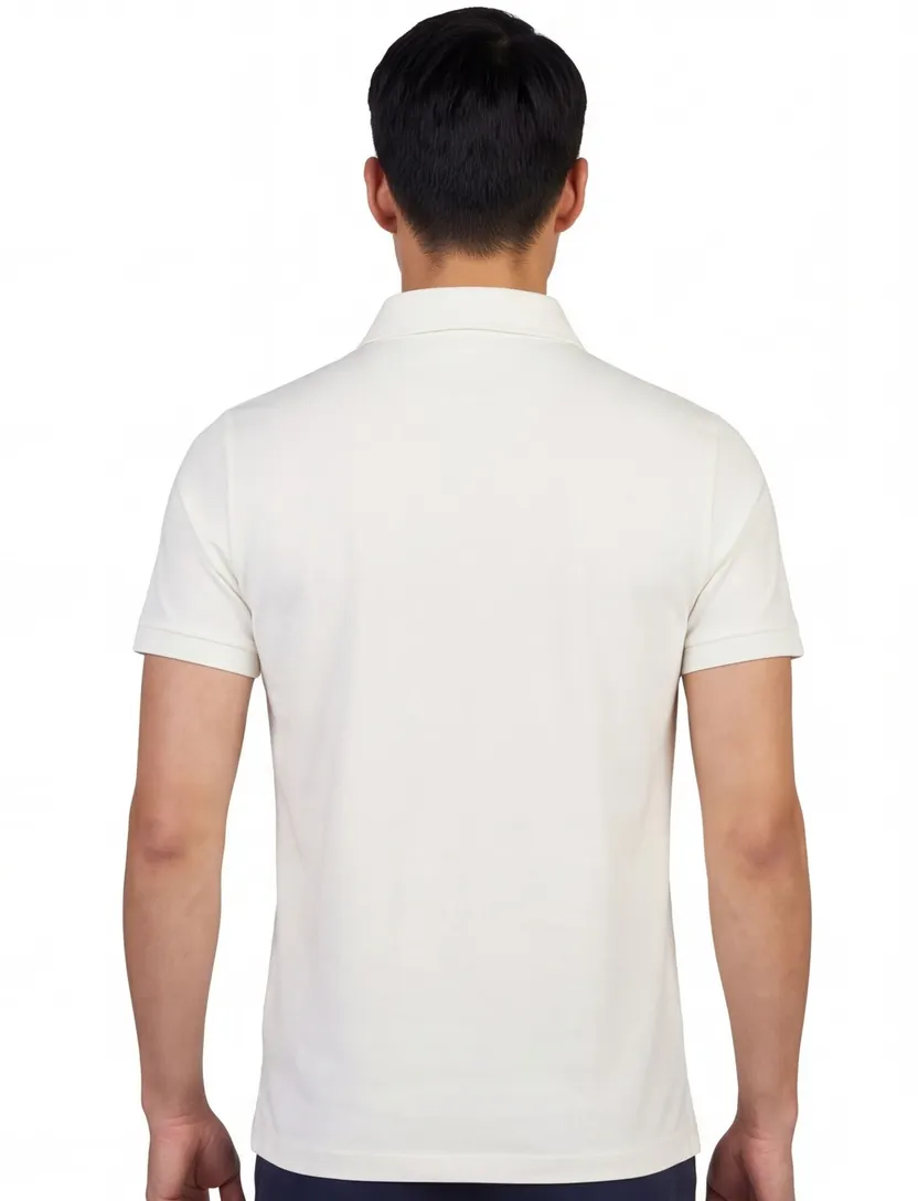 Wit poloshirt Portofino wijde fit
