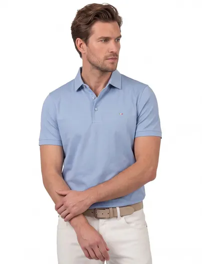 Portofino Poloshirt Portofino lichtblauw extra lang