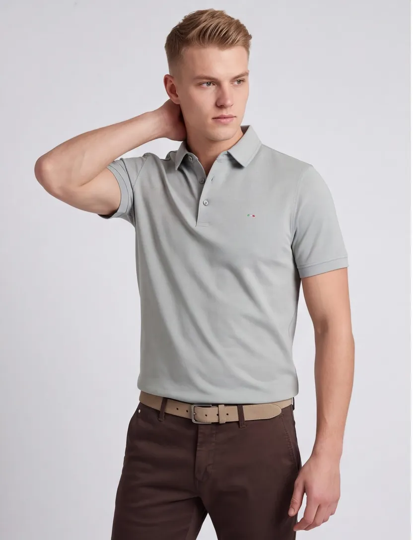 Poloshirt Portofino groen extra lang