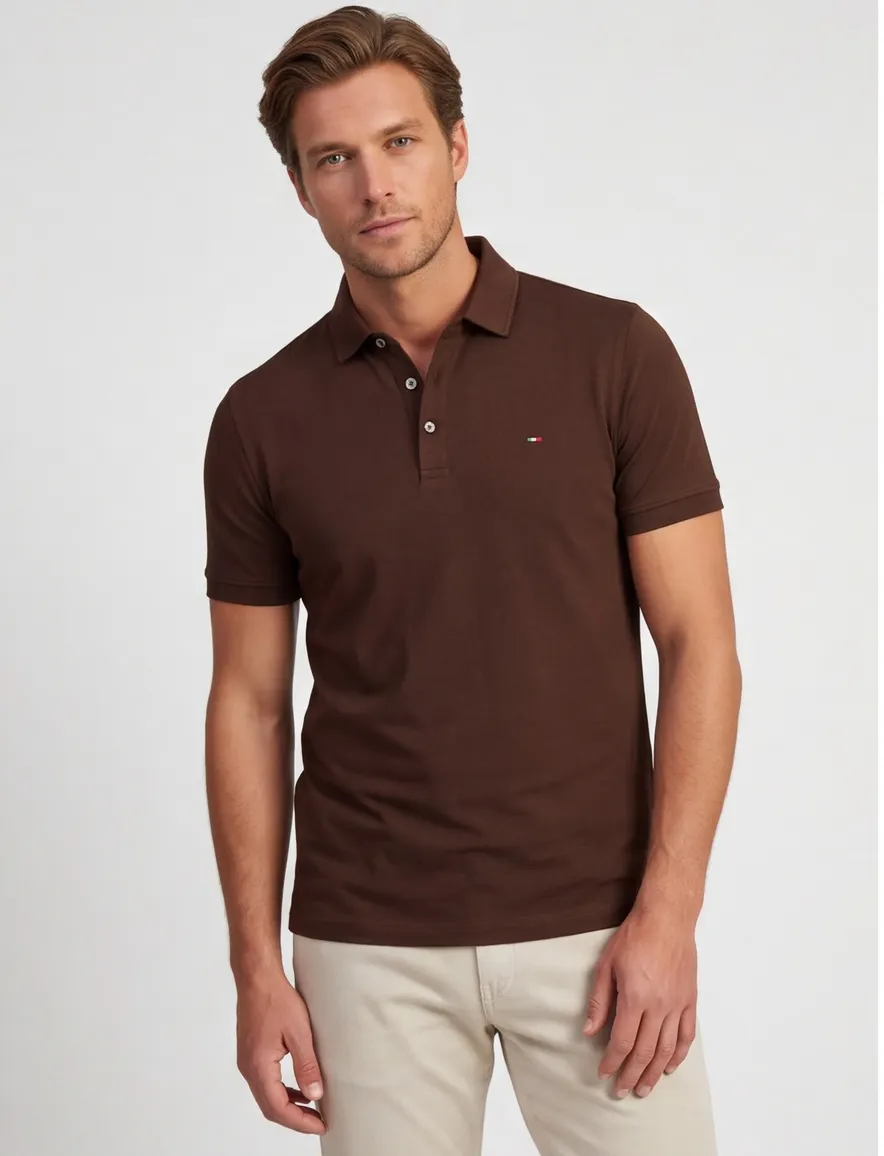 Portofino polo bruin Italian Classic