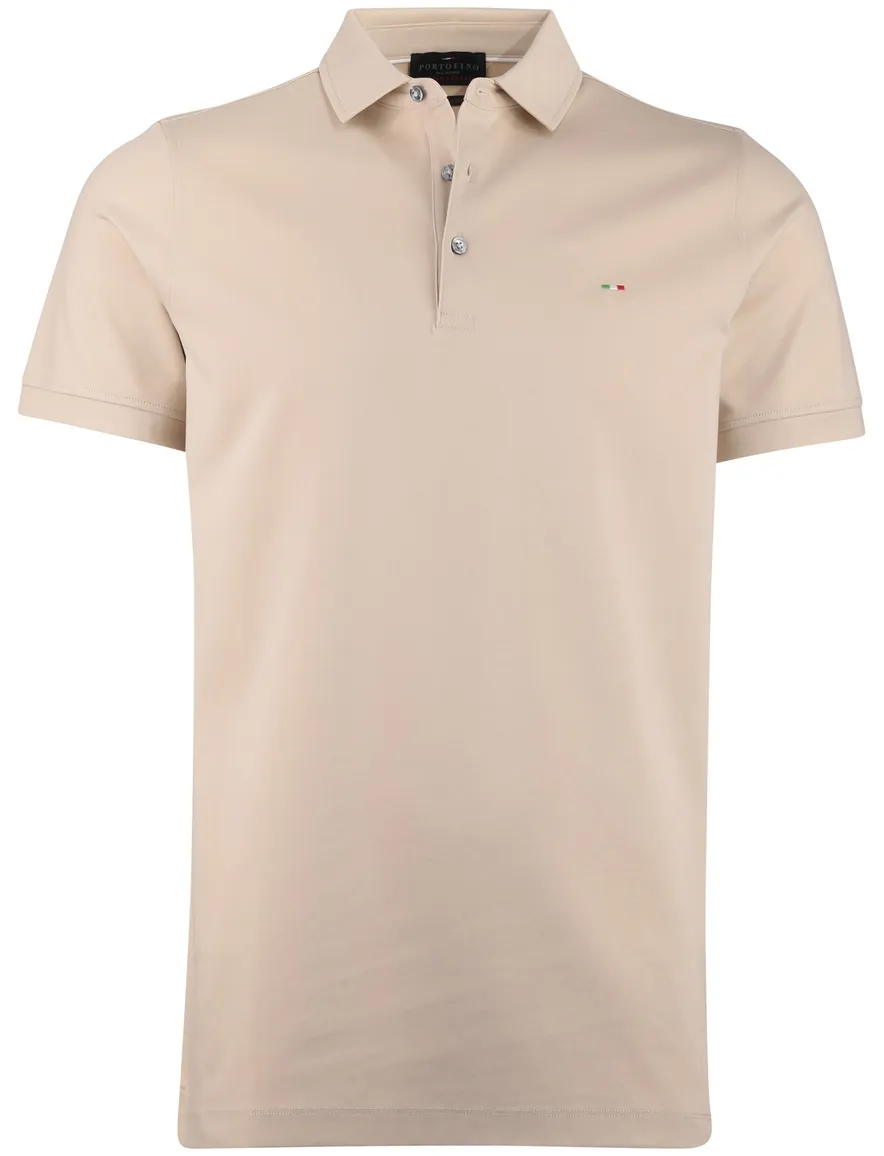 3-knoops extra long fit Portofino polo beige