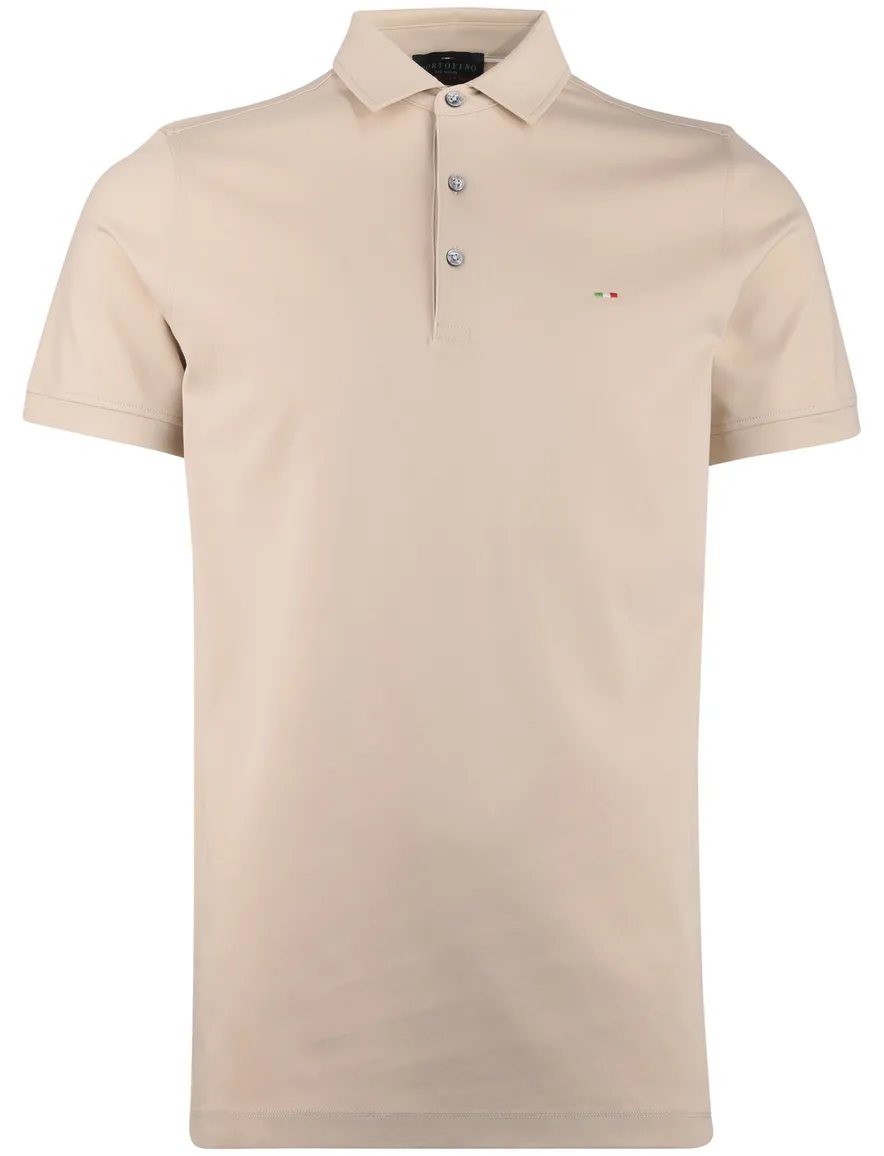 3-knoops extra long fit Portofino polo beige