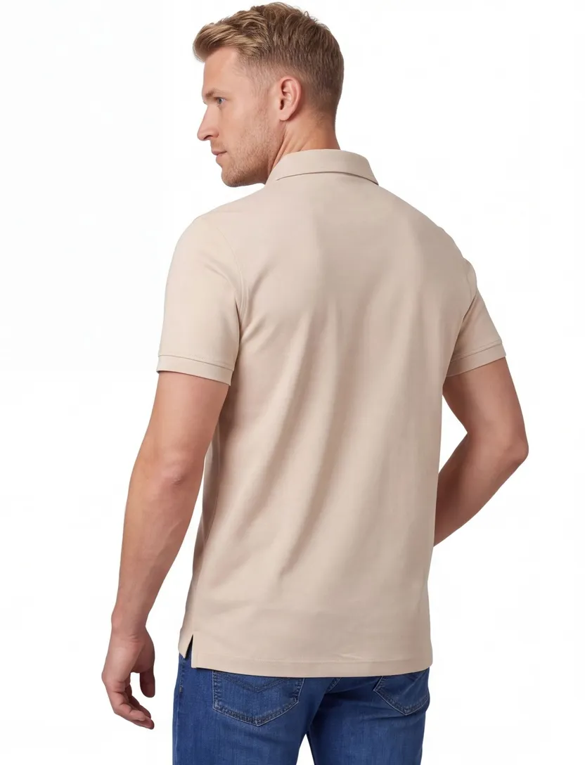 Poloshirt Portofino beige extra lang