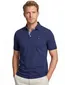 Donkerblauwe poloshirt Portofino 3 knoops pique