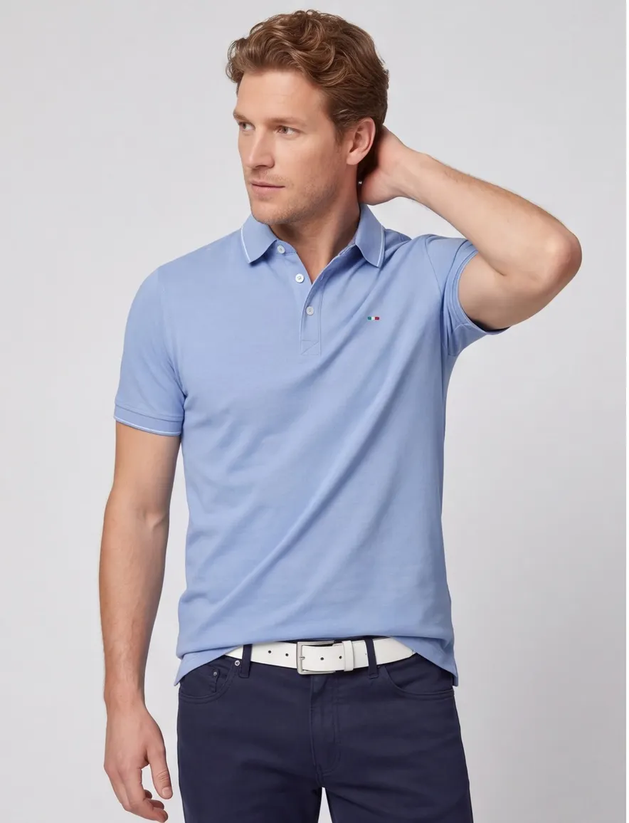 Portofino polo blauw