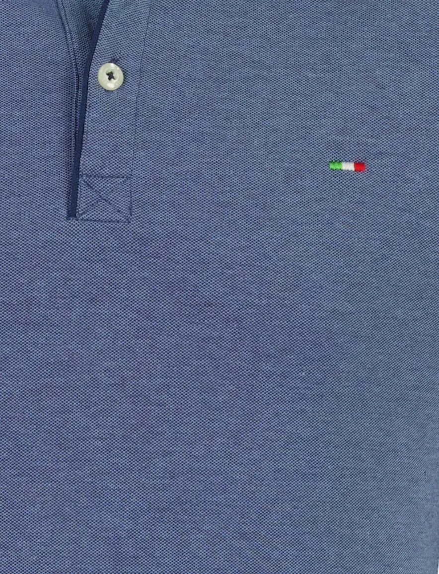 Blauw Portofino polo normale fit 3 knopen