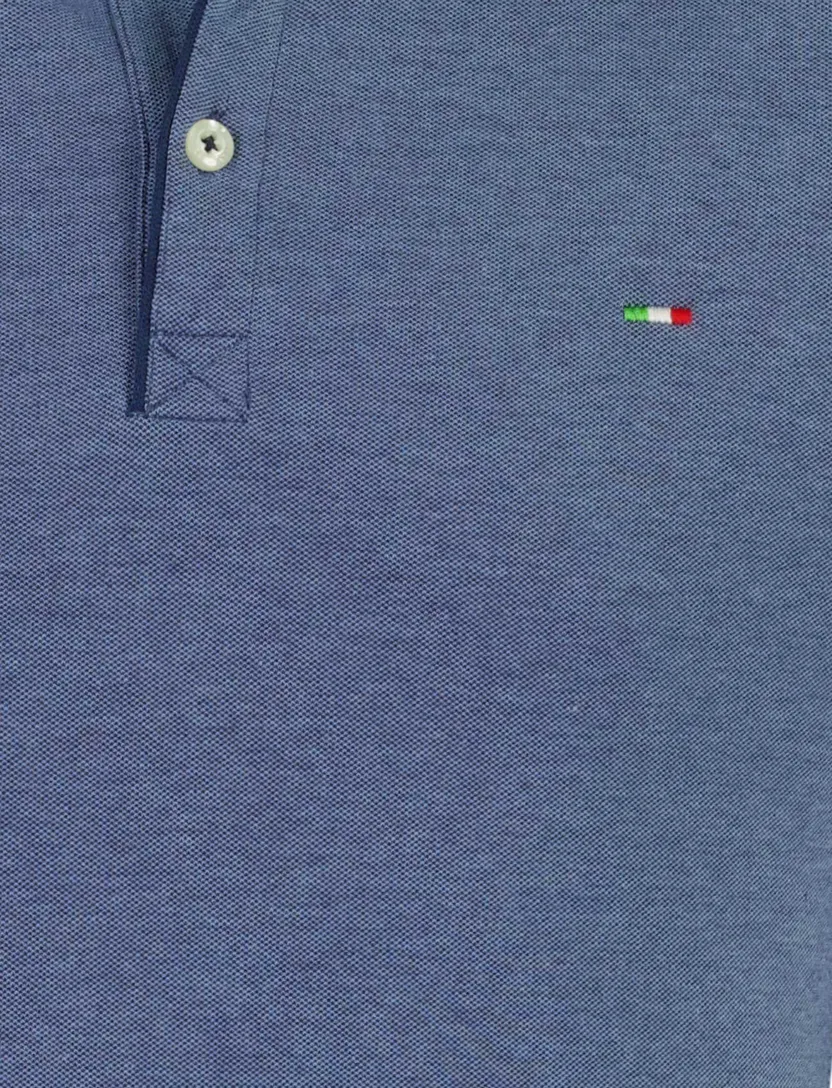 Poloshirt Portofino blauw pique normale fit