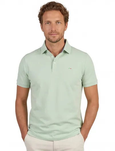 Portofino Groen Portofino polo normale fit 3 knopen