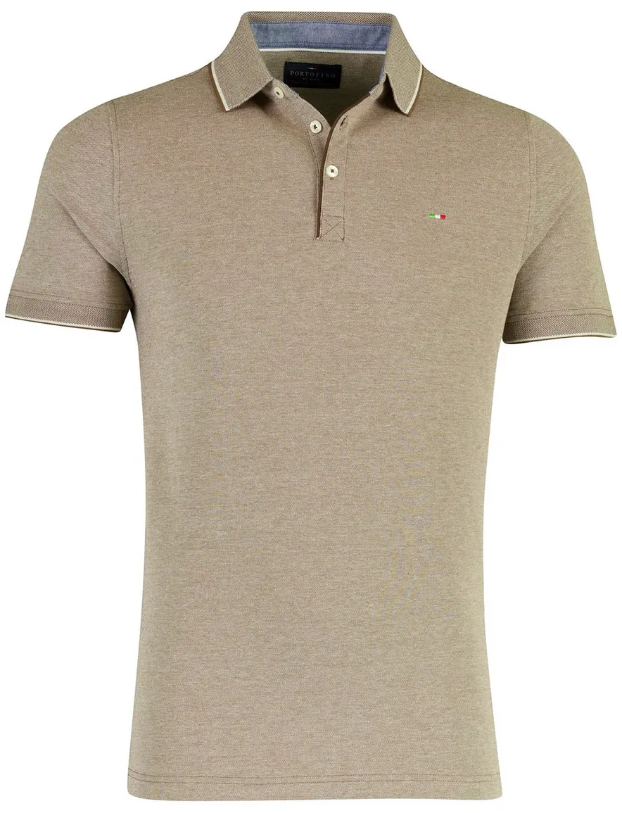 Portofino polo bruin 3 knoops