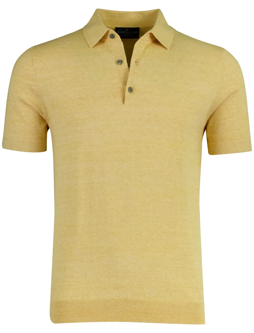 Poloshirt Portofino geel gemêleerd