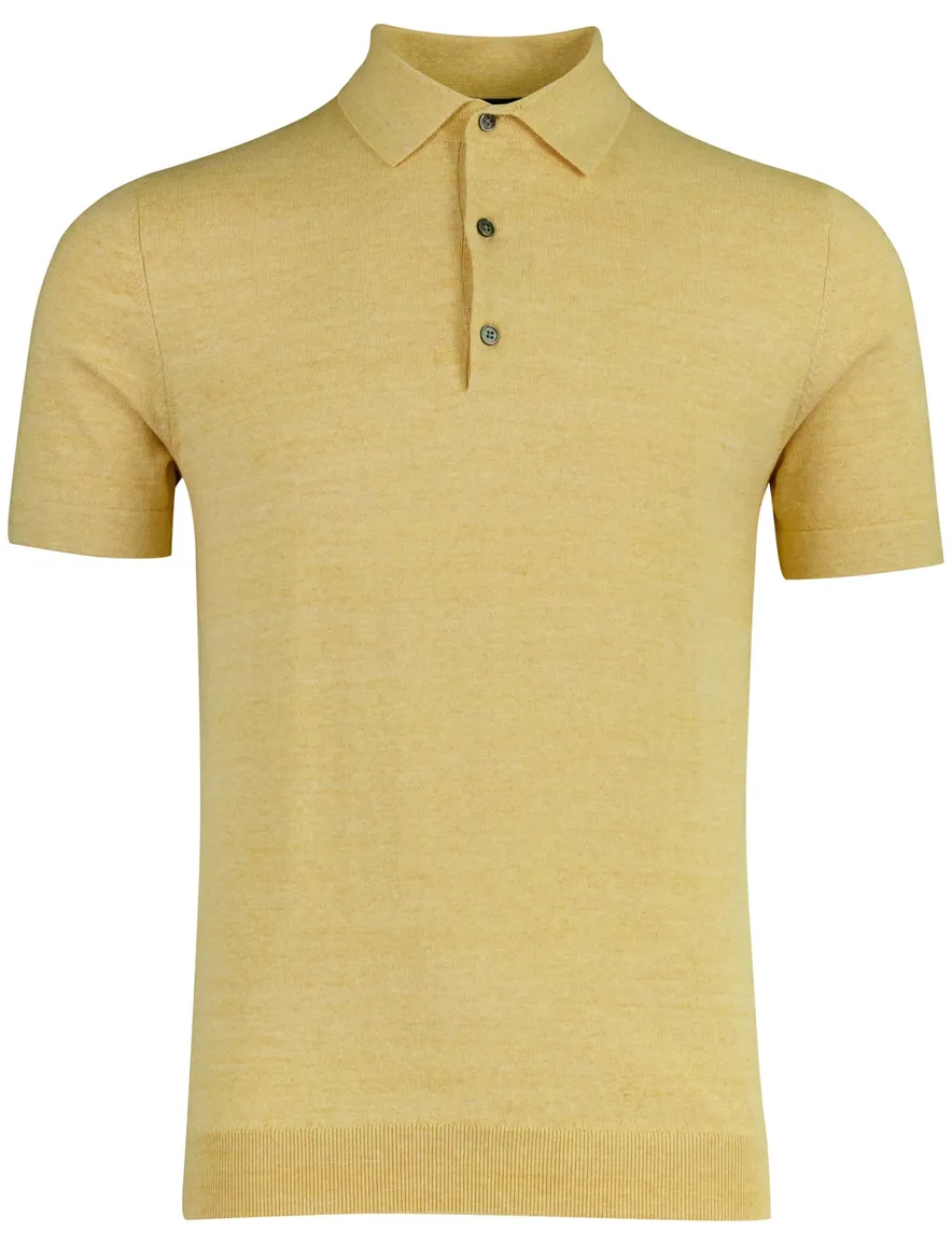 Poloshirt Portofino geel gemêleerd