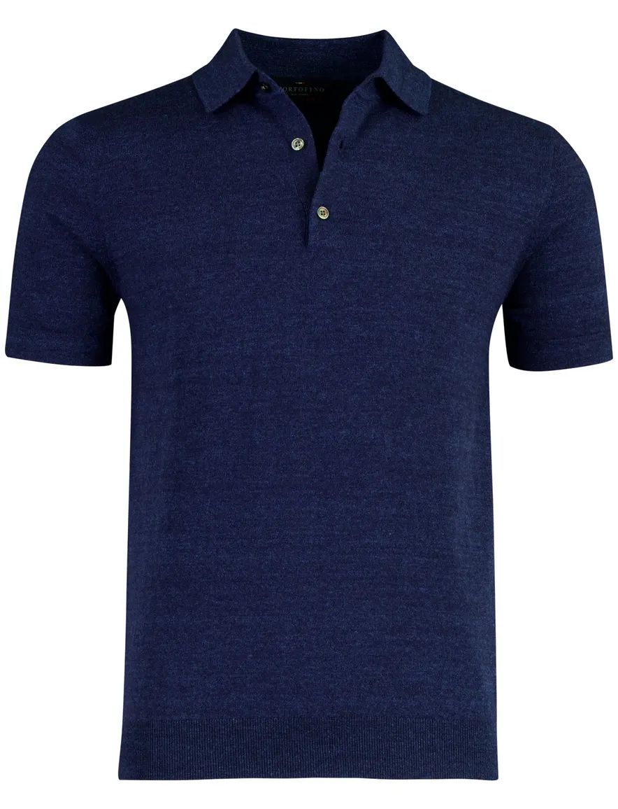 Portofino polo donkerblauw 3 knoops