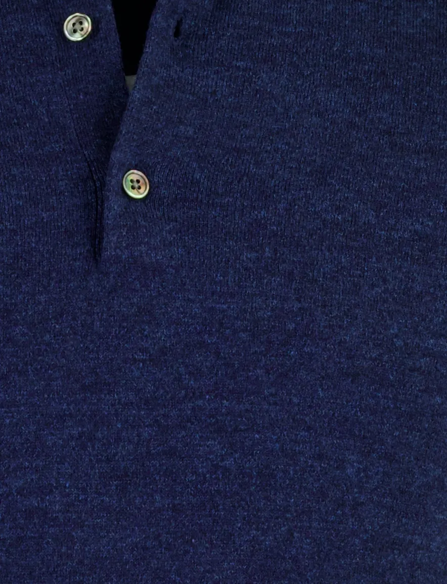 Portofino polo donkerblauw 3 knoops