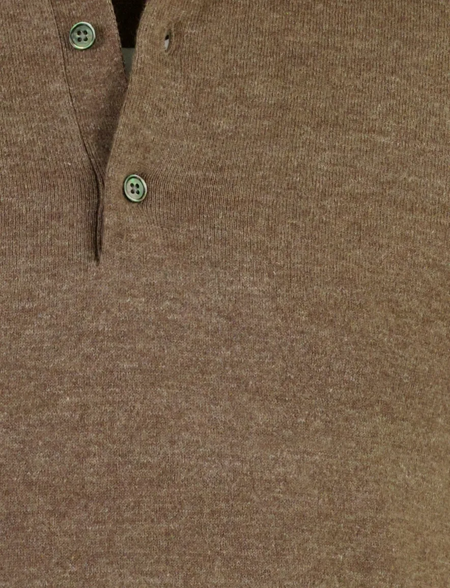 Poloshirt Portofino bruin gemêleerd