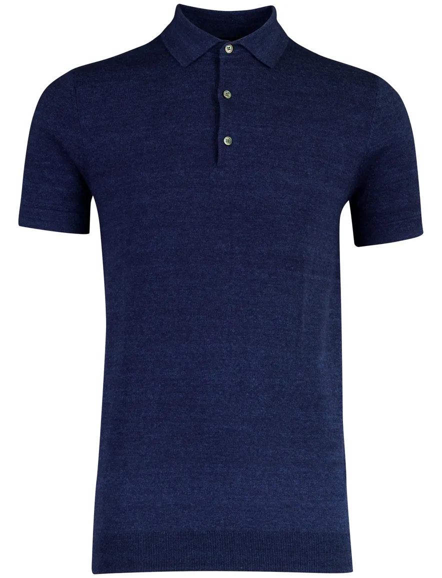 Portofino polo extra lang donkerblauw