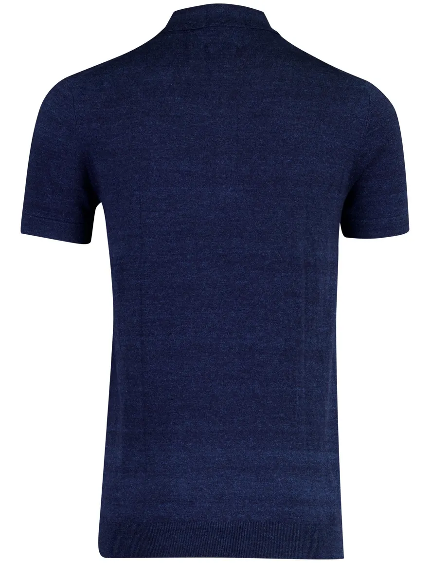 Portofino polo extra lang donkerblauw