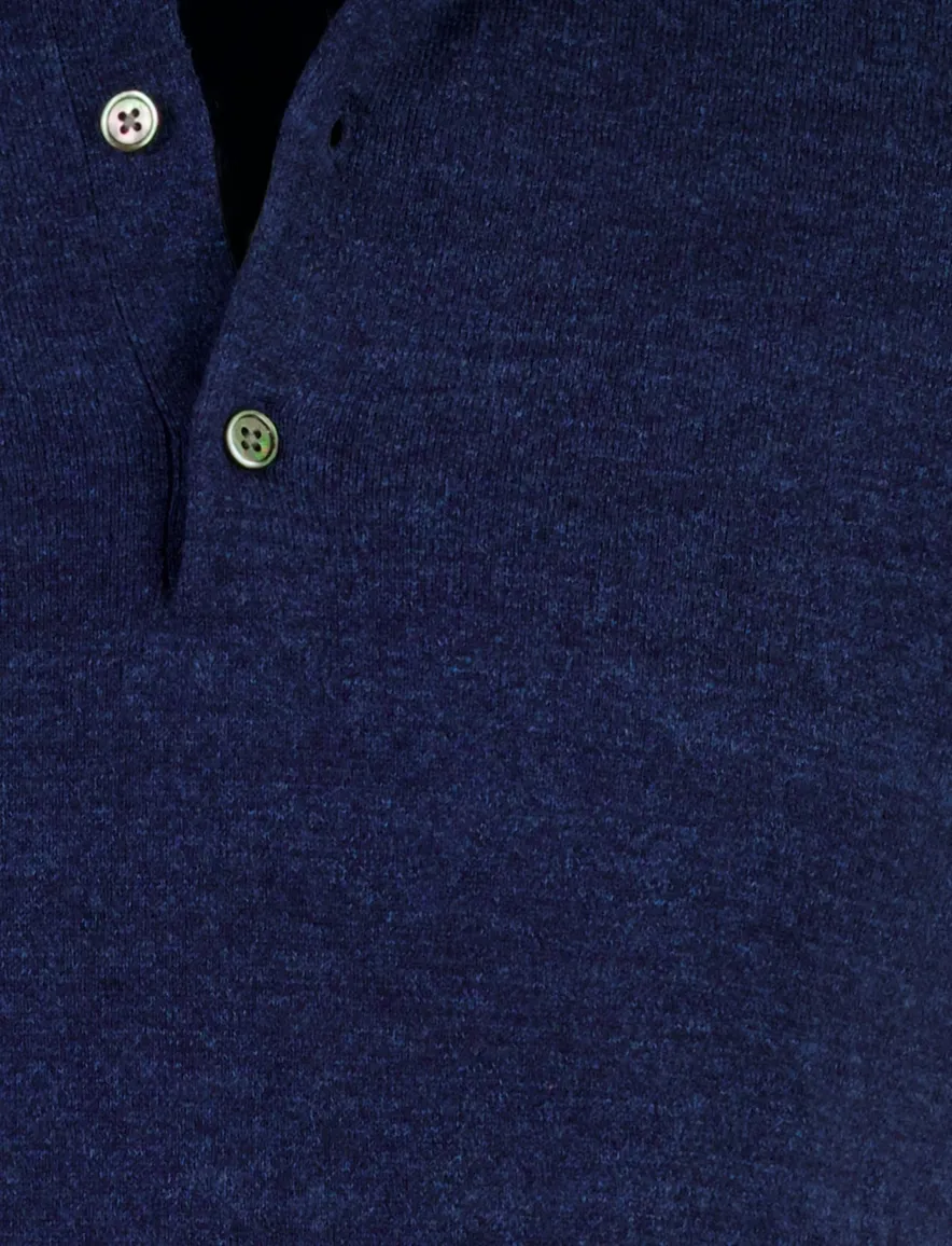 Poloshirt Portofino donkerblauw gemêleerd